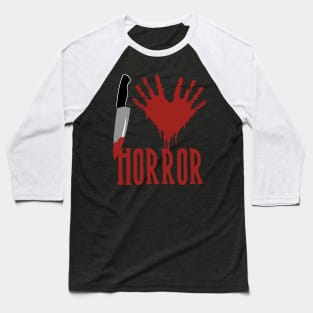 I Love Horror Baseball T-Shirt